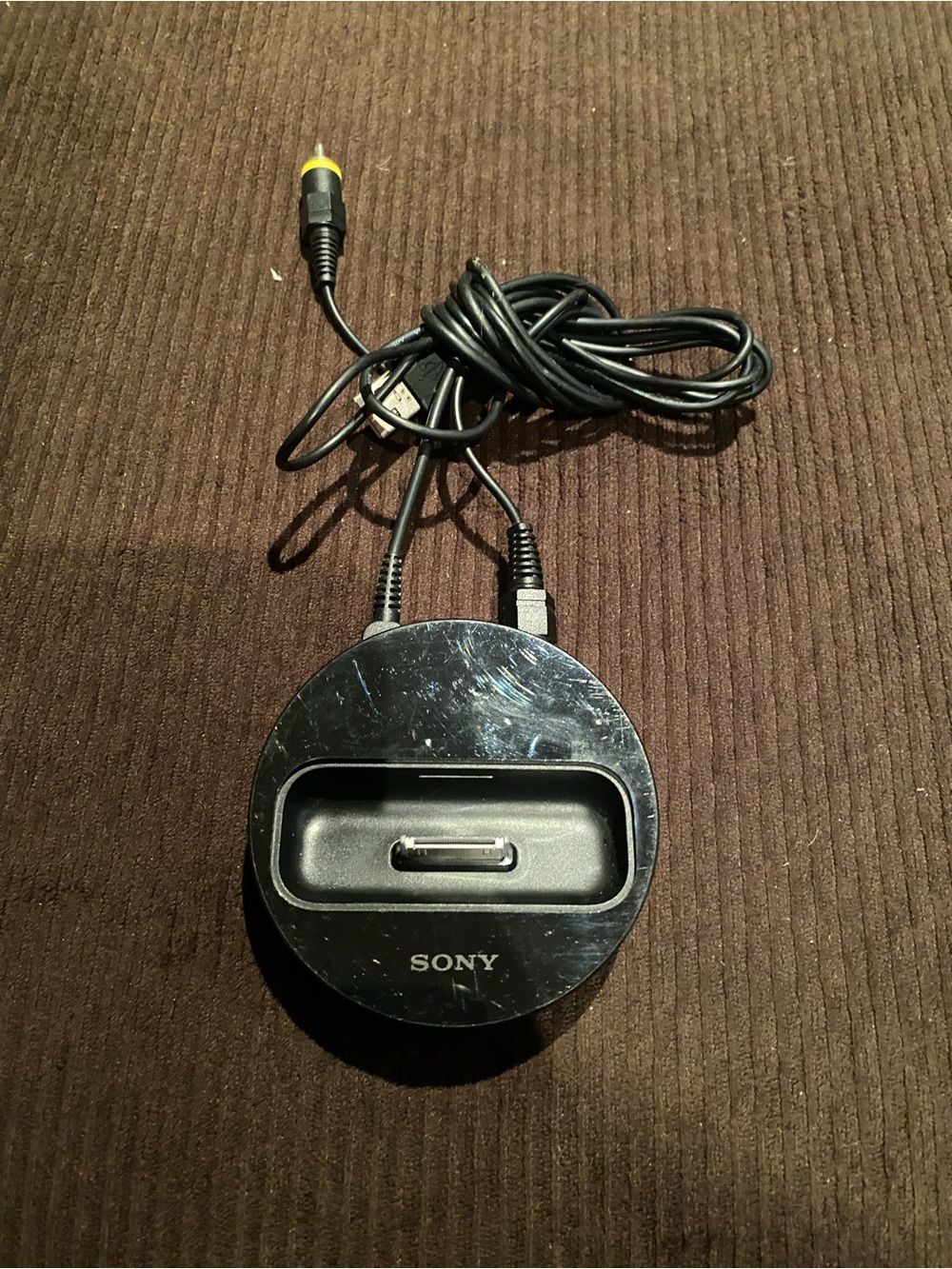 Sony Black Round Docking Station for iPod/iPhone